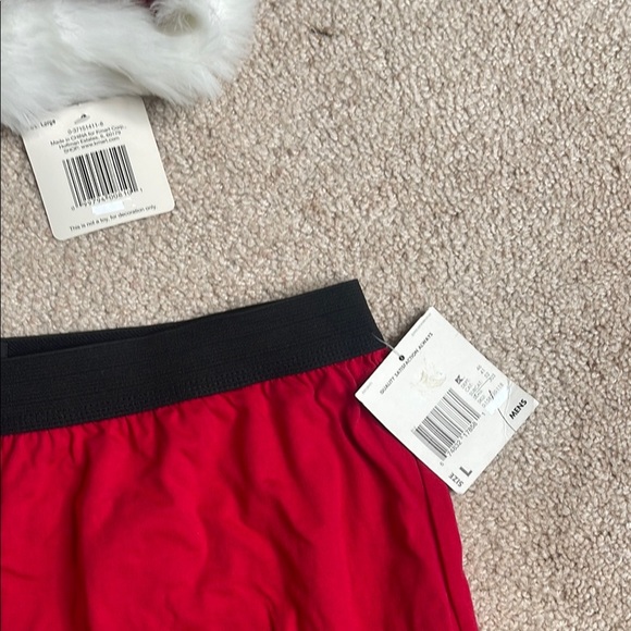 Joe Boxer Red Holiday Boxer Shorts with Santa Hat - Picture 2 of 3